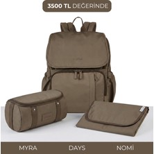 Lucina Days Bebek Bakım Seti: Days Anne Bebek Termal Bakım Çantası & Myra Organizer & Nomi Alt Açma Pedi