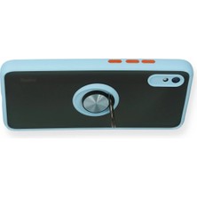 Esranın Dünyası Newface Xiaomi Redmi 9A Kılıf Montreal Yüzüklü Silikon Kapak - Buz Mavi RSSH34-ESRDNS