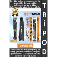 Wintoup Premium Vlog Çekim Teleskopik Döner Başlık Yatay Dikey Kullanım Taşıma Çantalı 150 cm Kamera Tripod