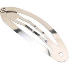 Boncukcu Abla 6 cm Gümüş Klipsli Çıt Çıt Toka Aparatı - Metal Çıt Çıt Toka Aparatı - 20 Adet