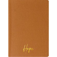 Kum Yayınevi Hope Defter - Keten Sert Kapak - Kareli 192 Sayfa – 15X21,3CM - Açık Kahve