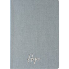 Kum Yayınevi Hope Defter - Keten Sert Kapak - Kareli 192 Sayfa – 15X21,3CM - Gri