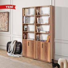 EVMO Home 8203 Evm Kitaplık , 4 Kapaklı , 12 Bölmeli , 10 Raflı , Söğüt