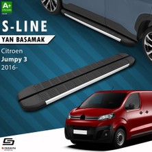Universal S-Dizayn Citroen Jumpy 3 Uzun Şase S-Line Aluminyum Yan Basamak 243 cm 2016 Üzeri A+ Kalite