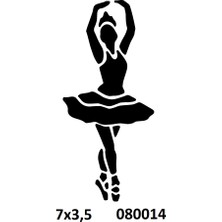 Airbrush Tattoo Balerin Dans Yapışkanlı Stencil Süsleme ve Boyama Kalıbı