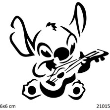 Airbrush Tattoo Müzisyen Koala Yapışkanlı Stencil Süsleme ve Boyama Kalıbı