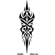 Airbrush Tattoo Tribal Şekiller Yapışkanlı Stencil Süsleme ve Boyama Kalıbı Stencil Kalıp