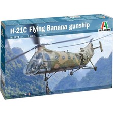 Italeri 2774S 1/48 Ölçek, H-21C (Flying Banana) Askeri Helikopter, Plastik Model Kiti