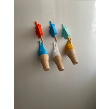 MisterionStudio Buz Dolabı Dondurma Figürü Dekoratif Magnet Kaliteli Baskı 6'lı Set