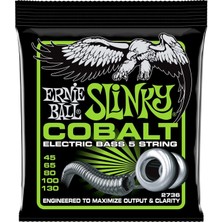 Braventa Collection Ernie Ball Bass 5 Slinky Kobalt E-Bas Telleri, 45-130