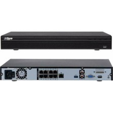 Kaia Life Dahua  NVR4208-8P-4KS3, 8kanal Poe, 12MPIX, H265+, 2 HDD Desteği, 1080P Kayıt, 160MBPS Bant Genişliği, Nvr