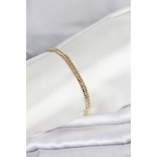 Pazarcan cm 14K Gold Renk Zincir Model Kadın Bileklik