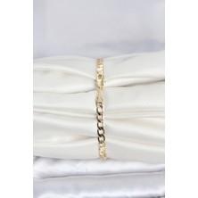 Pazarcan cm 14K Gold Renk Halka Zincir Model Kadın Bileklik