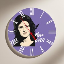 Zerya Ayşe Şan Resimli Roma Rakamlı Duvar Saati - Seeta Eyşe Şan