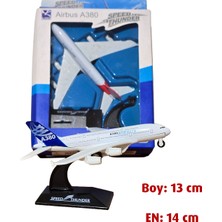 Diecast Metal Uçak Airbus A380 Scale 1:860 - 13 cm Boyunda Standlı Ürün