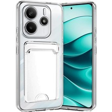 Starseven Newface Redmi Note 14 4g Kılıf Kart Şeffaf Silikon - Şeffaf
