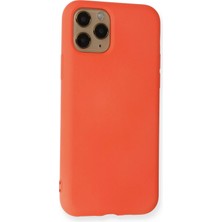 Starseven Newface Iphone 11 Kılıf Nano Içi Kadife Silikon - Turuncu