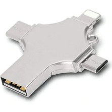 Magicool Otg 4in1 Cep Telefonu Çok Fonksiyonlu USB Flash Bellek 64 GB Type-C, Micro Sd ve Kart Okuyucu