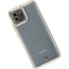 Olinea Newface Galaxy A03 Kılıf Liva Lens Silikon - Beyaz
