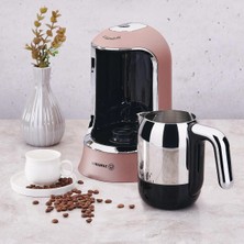 Korkmaz Bol Köpüklü Taşma Emniyetli Şık Tasarım Türk Kahve Makinesi Rosagold  Kahvekolik A860-06