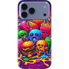 Lelia iPhone 17 Pro Uyumlu Baskılı Şeffaf Telefon Kılıfı | Koleksiyon: Snacktoon Delight