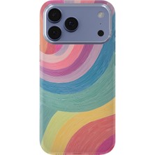 Lelia iPhone 17 Pro Max Uyumlu Baskılı Şeffaf Telefon Kılıfı | Koleksiyon: Colorwave Flux