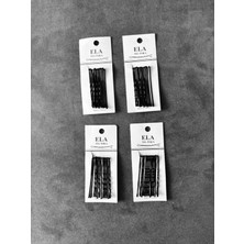 Boncukcu Abla Siyah Tel Toka Firkete 48  Adet Saç Tokası Okul Tokası