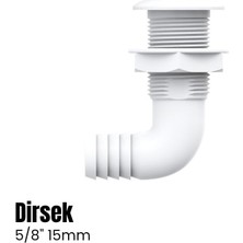 Shuivan Seaflo Plastik Sintine Rekoru Depo Çıkışı Dirsekli 5/8" - 15MM