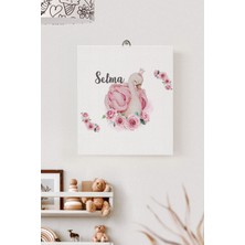 Lilabio Isme Özel Çocuk Odası Kanvas Tablo Kuğu (17X21 Cm)