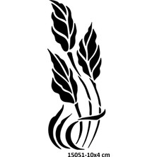 Airbrush Tattoo Yapraklı Dallar Stencil Süsleme ve Boyama Kalıbı