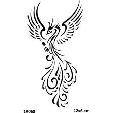 Airbrush Tattoo Anka Kuşu Yapışkanlı Stencil Süsleme ve Boyama Kalıbı Stencil Kalıp