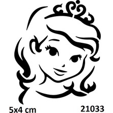 Airbrush Tattoo Prenses Yapışkanlı Stencil Süsleme ve Boyama Kalıbı