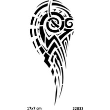 Airbrush Tattoo Tribal Büyük Kol Yapışkanlı Stencil Süsleme ve Boyama Kalıbı