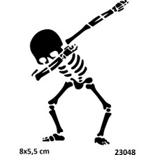 Airbrush Tattoo Dansçı Iskelet Yapışkanlı Stencil Süsleme ve Boyama Kalıbı