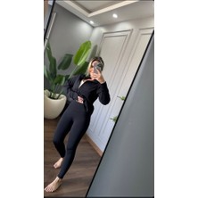 Tiana Kadın Full Likralı Ceket ve Yüksek Bel Tayt Ikili Takim