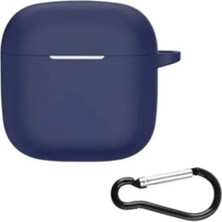 Gpack Huawei Freeclip 2 Uyumlu Kılıf Mat Kancalı Silikon SF13 Lacivert