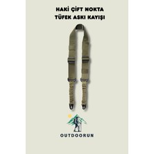 Outdoorun Haki Çift Nokta Askı Kayışı
