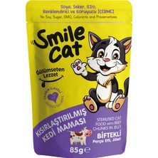 Smile 85 gr Pouch Kedi Maması Kısır Biftekli *24'lü