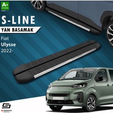 Universal S-Dizayn Fiat Ulysse Uzun Şase S-Line Krom Yan Basamak 243 cm 2022 Üzeri A+ Kalite