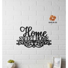 Baylin 3D Modern Ev Dekoru - Duvar Dekorasyonu Sweet Home 20 cm