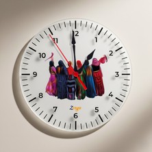 Zerya Halay Çeken Kürt Kadınları Tasarımlı Duvar Saati