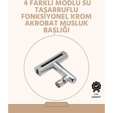 Shoplet Buğz 360° Dönüşlü Su Akışı Başlığı | 4'ü 1 Arada Kullanım