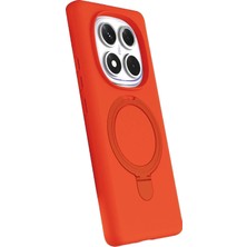 Olinea Newface Redmi Note 14 5g Magsafe Standlı Kapak - Turuncu