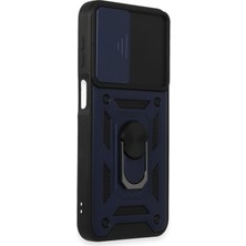 Starseven Newface Galaxy M34 5g Kılıf Pars Lens Yüzüklü Silikon - Lacivert