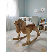 Cute Wood Ahşap Sallanan At-Deri Koltuk,konforlu & Pratik Tasarım