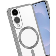 Olinea Newface Galaxy S25 Edge Kross Magneticsafe Kapak - Gümüş