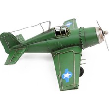 Mnk Home Vintage Klasik Metal Uçak