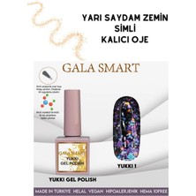 Gala Smart Yarı Şeffaf Zemin Simli Kalıcı Ojeler No: 1