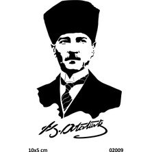 Airbrush Tattoo Kemal Atatürk Yapışkanlı Stencil Süsleme ve Boyama Kalıbı