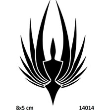 Airbrush Tattoo Kanatlı Adam Yapışkanlı Stencil Süsleme ve Boyama Kalıbı